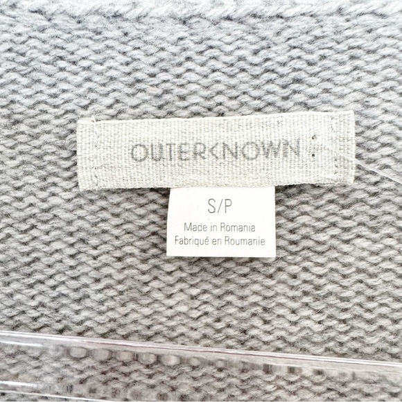Outerknown NEW Eva Cashmere Cardigan Heather Grey SMALL - Picture 7 of 10